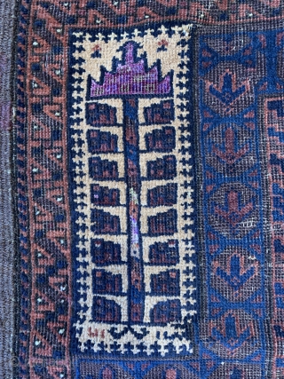 Good old Baluch with silk ca 1880 size 103 x 133
Similar example in the V&A                  