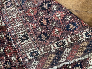 Rare antique chodor ensi all wool natural dyes size 164 x 105 mid 19 c                  