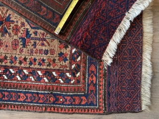 Here is a lovely antique camel ground Baluch prayer rug ca 1880.   Super soft camel wool field very finely knotted  187 k p s I ( 11 horizontally 17  ...