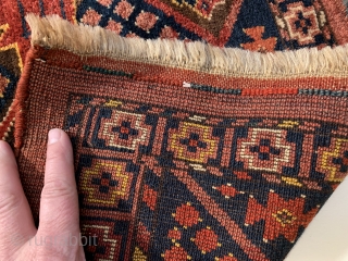 Antique Ersari beshir trapping ca 1900 in very good condition size 149 x 56 cm.  No back but at this size probably never had one.  Great wool clean small details  ...