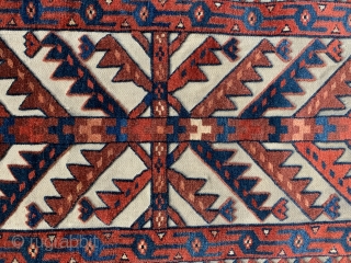 A nice (+) Yomud tent band fragment I have ex Patterson collection 171 x 39 cm the end kelim finish has been sewn on but original the other end has borders all  ...