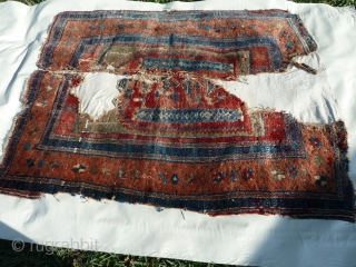 Unusual Anatolian Prayer Rug Fragment- Yuruk or Not Yuruk! That is the question.

   Even though this piece shares similar design elements common to Yuruk type prayer rugs such as the  ...