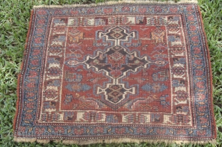 Unusual Nice old Kurdish Bidjar bagface or mat. 2.4 x 2.11                      