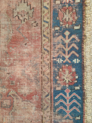 Ancient "Golden Triangle" afshan fragment, unusual tree border.  5ft4x2ft4. tonyhazrugs@btconnect.com                      