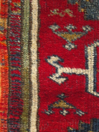 A 19th Century Anatolian Yastik 

Size L 70 x  W 56 cm.


 A well drawn Yastik in original condition with luminous colours from the second half of the 19th century the  ...