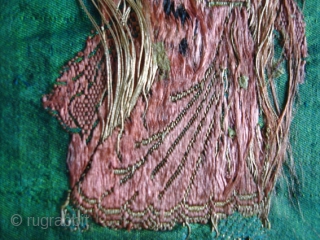 Marvelous piece from antique sally. Natural colors. Obtained in India in 1950s.                     