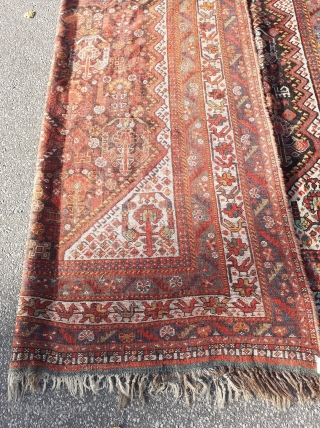 Gorgeous late 19th century Khamseh with great details. 300 x 220 cm / 10' x 7'4".                 