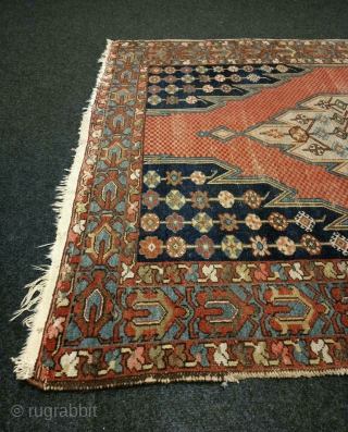 Antique persian mazlaghan, 188/129cm, around 1900, original condition, natural plant colors, ap. 490.000 node count, wool on cotton               