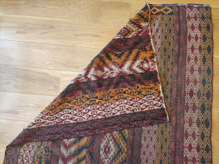 Uzbek Kilim, 1920s, 187 x 150 cm, wool, 5 panels, in fair condition                    