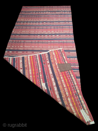 Uzbek Kilim, Central Asia, 1920s, 320 x 140 cm, wool, in good condition, small patch                  