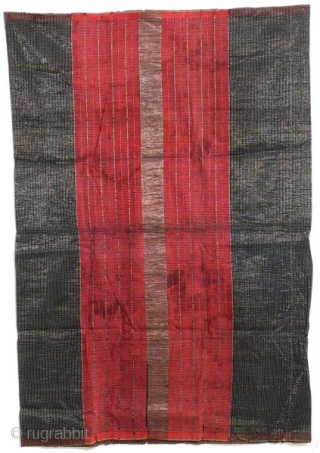 Tubular skirt, ceremonial male sarong, cotton and metal thread ...