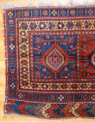 Large Sanjabi Kurd Bagface. 49 x 39 inches. Attractive design. Good pile. Two small repairs in upper right corner. See more at http://www.banjaratextiles.com          