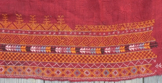 Antique Indian Shawl.
This is an antique embroidered woolen wedding shawl or “Odhni” from the Thar Desert region near Jaisalmer in Rajasthan. Approximately 84 x 49 inches. The background cloth is 2 strips  ...