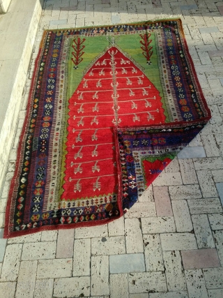 obruk Kilim (Rug) from Konya - Anatolian region // From private collection // Late 19th century // Old but in top condition // For more information, feel free to send a message  ...