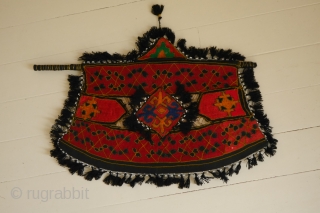 Silk embroidered Swat wedding fan or Pakka.                          