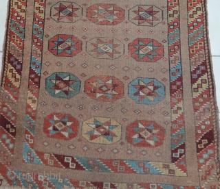 Northwest Persian Kurdish rug. Camel ground with intriguing colors. Serab-esque but better.                     