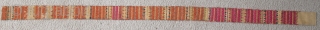 Central Asian Band with Silk Embroidery. great colors and drawing. perhaps an
Ersari or Saryk Turkmen belt fragment? 142x6.5cm               