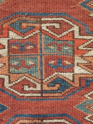Super Soft Eastern Turkmen Chuval, Kizyl Ayak design but feels more Ersari. Strongly articulated abrash with a multicolored pastel palette at the bottom including purple, several light blues, lemon yellow and sea-greens.  ...