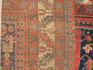 Northwest Persian Shahsevan pile fragment with a large polka-dotted quadrupedal animal, birds, trees, and a somewhat anatomically correct human male figure. Excellent wool and weave. Great color, which is not fully conveyed  ...