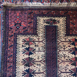 Unusual tree variant Baluch camel ground prayer rug (one of about half a dozen known examples)                 