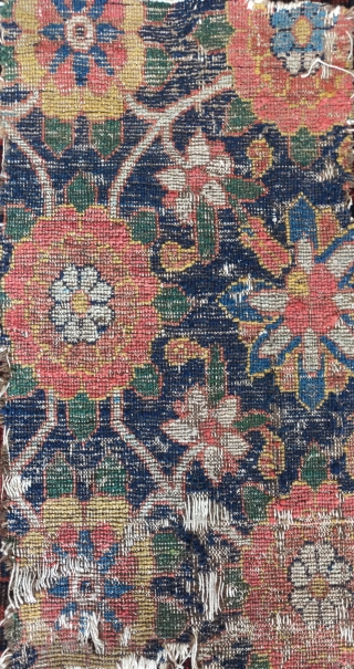 Joft-knotted Khorosan / Herat minakhani fragment, circa 1800 or a little earlier, cotton warp, wool weft group, fantastic drawing and color. It is likely that pieces like these served as models for  ...