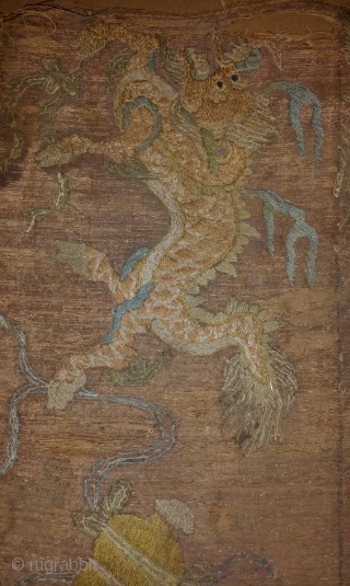 Chinese textile fragment. Ming dynasty,  Wanli period?                         