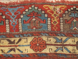 Central Anatolian Sızma / Konya area carpet, circa 1750, great colors, many colors including natural camel. iconic design. 7'7"x4'7"              