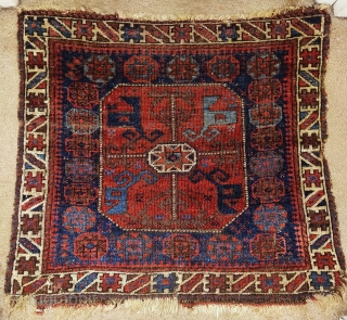 Larger Baluch octagon and star type bagface, super soft with at least 4 blues.                   