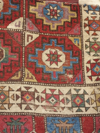 Central Anatolian Memling gul rug fragment, very nice colors.                        