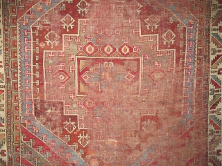 Ghirlandaio Variant Bergama / Ezine West Anatolain Rug, whipped but rather classic looking.                    