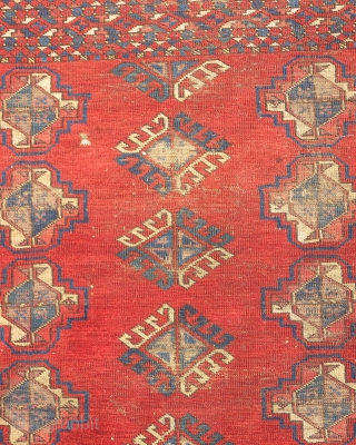 Ersari Turkmen Chuval, large, fine, and very red with silk highlights                      