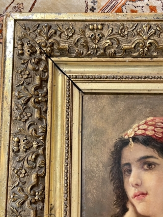 Antique European Orientalist Oil Painting 

Signed:A. CORTI, 



Size Framed: 40 x 45cm, 



19 Century, 



Oil on wood, 



Genuine beauty, 










             