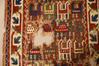 - Origin : Very old Caucasian Rug

- Size : 121 x 74 cm (3' 11' x 2' 5'' )

              