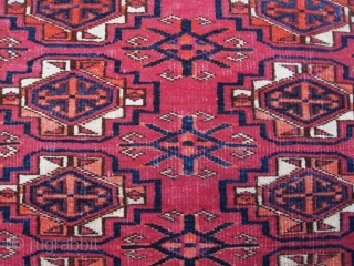 Yomud (Tekke influenced) chuval,19th century in excellent condition. If not for the structure it would be more difficult to really say it is Yomud. Its design is certainly influenced by Tekke (or  ...