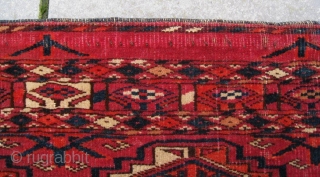 Yomud (Tekke influenced) chuval,19th century in excellent condition. If not for the structure it would be more difficult to really say it is Yomud. Its design is certainly influenced by Tekke (or  ...