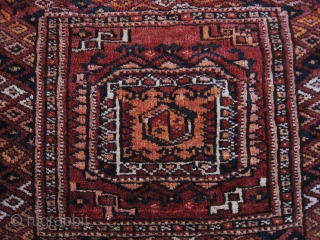 Antique Tekke khorjin in very good, complete condition. The piece shows a beautiful Salor Gul in the middle of each bag.  Very nice natural colors and perhaps one synthetic orange dye  ...