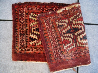 Rare Yomut torba with Asmalyk design in very good condition. Natural colors and high pile. Some small old moth bites (low pile) and some wear to uppercorner  (secured ). Professionally cleaned.  ...