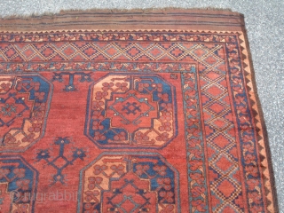 7' 6'' x 11' 1'' - c. 19th Century Afghan - Good Colors.  $2,250.                  
