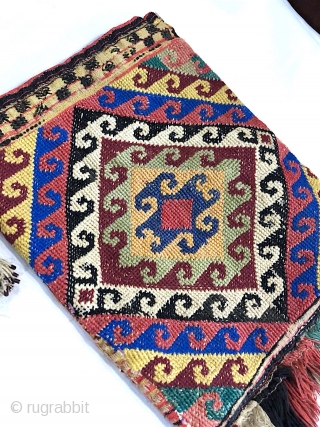 Beautiful Antique Uzbek cross stitches purse, excellent natural colours. Good condition. The size: 23cm X 16cm.                 