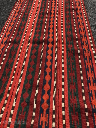 Beautiful Antique Central Asian Uzbek Kilim. excellent colours. Good condition. The size is: 58cm X 120cm.                 