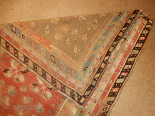 OLD ANATOLIAN PRAYER RUG WITH DAMAGE BUT SOLID - $200                       