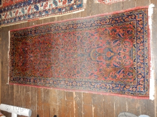 KASHAN RUG NEEDING A WASH 27 X 62 INCHES 
DECENT CONDITION AND PILE WITH COMPLETE ENDS AND SIDES
$220 INCLUDING USA SHIPPING            