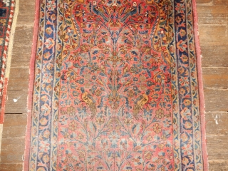 KASHAN RUG NEEDING A WASH 27 X 62 INCHES 
DECENT CONDITION AND PILE WITH COMPLETE ENDS AND SIDES
$220 INCLUDING USA SHIPPING            