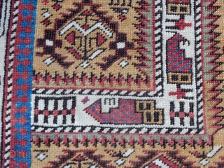 OPPORTUNITY FOR A COLLECTOR TO BUY A FINE GOLD FIELD MARASALI PRAYER RUG WITH GOOD PILE FOR A BARGAIN PRICE OF $1150 -
SIDES HAVE BEEN REBOUND AND A BIT OF END DAMAGE-
ALL  ...