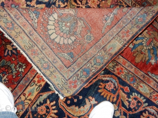 FULL PILE BLUE SAROUK - CIRCA 1915- SIZE OF 8 1/2 X 11 1/2 FT  - NO CONDITION ISSUES- A WONDERFUL  CARPET         