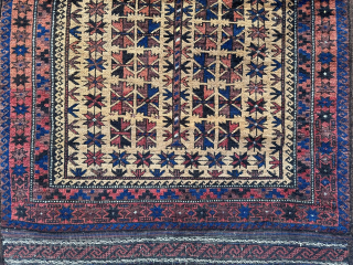 In very good condition, this charming little camel-ground, tree-of-life prayer-rug was made by Timuri tribes circa 1900. The rug is complete with its brocaded elems and measures 1.35 x 0.86m (4' 5"  ...