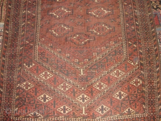 ANTIQUE TURKOMAN PRAYER RUG 5X3 FEET                           