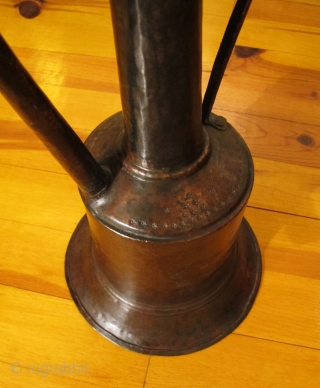 Anatolian (Mardin) Water Pitcher. Copper. Circa 1900. H = 39 cms  Base 23 cms. Superb condition & patina. From a collection.           