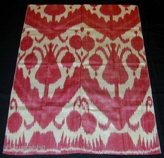 

Ikat Panel. Late 19th c. Silk/cotton. Excellent condition. 102 x 76 cms                     