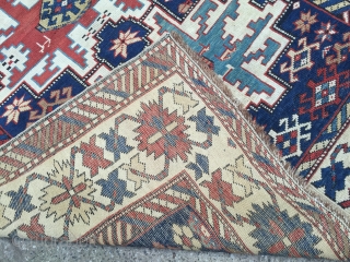 19thc Lesghi Star Rug Excellent condition for Age wonderful natural colours.
82inches x 52inches                    